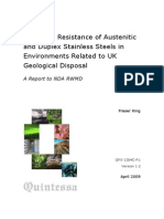 Corrosion Resistance of Austenitic and Duplex Stainless Steels in Environments 