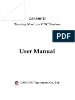 GSK980TD Turning Machine CNC System User Manual (English Version)