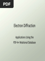 Electron Diffraction: Applications Using The PDF 4+ Relational Database