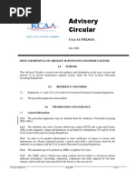 CAA AC PEL013 Issue and Renewal of Aircraft Maintenance Engineers Licences