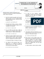 EXAMEN MENSUAL - Razonamiento Matematico - 3ro de Secundaria.