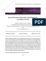 Ballast Flying Mechanism and Sensitivity Factors Analysis