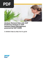 Analyze Demand Data With SAP Predictive Analysis SAP Demand Signal Management Powered by SAP HANA