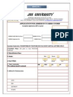 JSSU MBBS Application Form