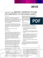 Obtaining Spanish Residence Through The Acquisition of Real Estate Assets