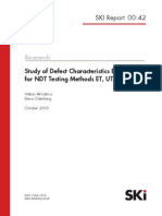 Study of Defect Characteristics Essential For ET UT RT