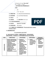 Sesion de Aprendizaje 6 Los Pronombres Personales