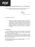 La Imputabilidad Restringida en "El Extranjero"