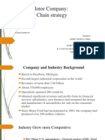 Ford Motor Company: Supply Chain Strategy: Submitted To DR - Jagadeesh R