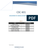 Development of A Medical Record Databse System