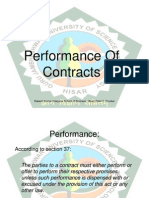 Performance of Contract