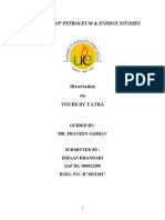 University of Petroleum & Energy Studies: Dissertation On Tours by Yatra