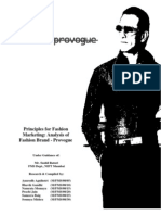 Principles For Fashion Marketing: Analysis of Fashion Brand - Provogue