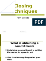 Closing Techniques: Perri Cebedo