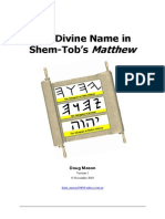 The Divine Name in Shem-Tob's: Matthew