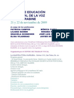 Curso de Educación Funcional de La Voz