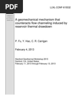 A Geomechanical Mechanism That Counteracts Flow Channeling Induced by Reservoir Thermal Drawdown