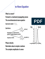 What Is A Wave? Forward vs. Backward Propagating Waves The One-Dimensional Wave Equation