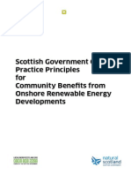 Scottish Government Good Practice Principles For Community Benefits From Onshore Renewable Energy Developments