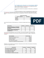 Ejercicio #3 de Costeo Tradicional y Basado en Actividades