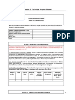 Section 6 - Technical Proposal Form