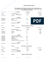 Analisis de Precios Unitarios