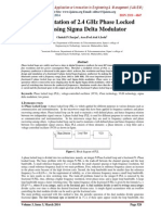 Implementation of 2.4 GHZ Phase Locked Loop Using Sigma Delta Modulator