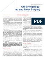 Otolaryngology-Head and Neck Surgery: Author Guidelines