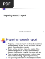 Writing Research Report