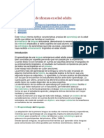 El Aprendizaje de Idiomas en Edad Adulta