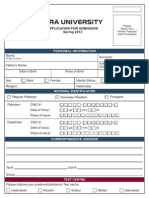 ISRA University Form