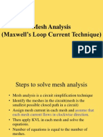 Mesh Analysis (Maxwell's Loop Current Technique)