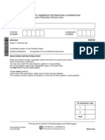 University of Cambridge International Examinations General Certificate of Education Ordinary Level