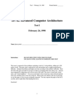 18-742 Advanced Computer Architecture: Test I February 24, 1998