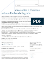 Estudos para Iniciantes e Curiosos Sobre A Umbanda Sagrada - Apostila IV - Março 2013 PDF