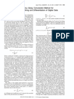 Comments On The Savitzky Golay Convolution Method For Least Squares Fit Smoothing and Differentiation of Digital Data