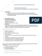 Resumen Plan de Estudios 2011 de Educación Básica