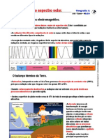 Espectro Solar e o Balanço Térmico (10.º)