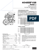 4045DF158 POWERTECH SPECIFICATIONS For Gen Set Applications