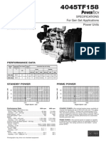 4045TF158 POWERTECH SPECIFICATIONS For Gen Set Applications