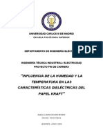 U. Carlos III de Madrid - E.P.S. - Influencia de La Humedad y La Temperatura en Las Caracteristicas Dielectricas Del Papel Kraft