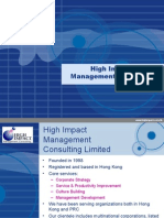 High Imapct Management Consulting Service Brochure