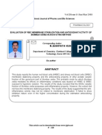 Evaluation of RBC Membrane Stabilization and Anti Oxidant Activity of Bombax Ceiba in An in Vitro Method