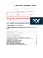 Setting Up BEx Web - Problem Analysis