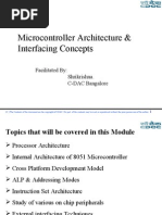 Microcontroller Architecture & Interfacing Concepts: Facilitated By: Shrikrishna. C-DAC Bangalore