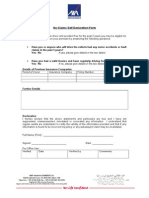 No Claims Self Declaration Form (AXA)