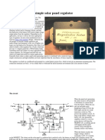 A Simple Solar Panel Regulator