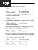 Chapter 1-An Overview of Marketing: True/False