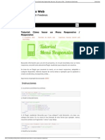 Tutorial. Cómo Hacer Un Menú Responsivo - Responsive - Tutor PDF