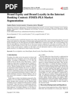 Brand Equity and Brand Loyalty in The Internet Banking Context: FIMIX-PLS Market Segmentation